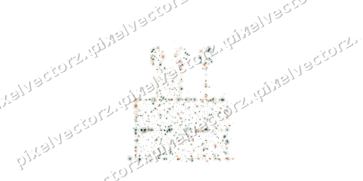 Seamless glitter birthday cake on a transparent background