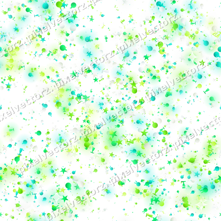 Seamless glitter wreath in green and lime on a transparent background