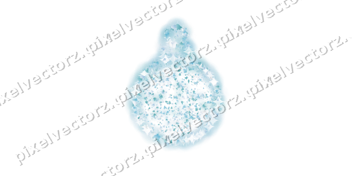 Seamless glitter bauble in cyan on a transparent background
