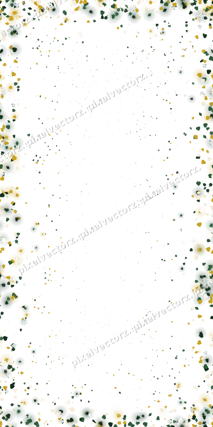 Seamless glitter vignette in dark green on a transparent background