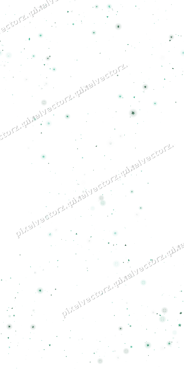 Nahtloser Glitzerkranz aus Blüten und Tropfen auf transparentem Grund