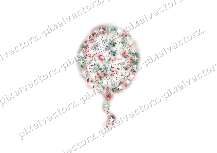 Seamless glitter balloon in dark green on a transparent background