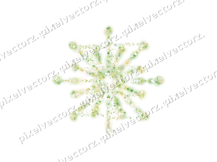 Seamless glitter firework in lime on a transparent background