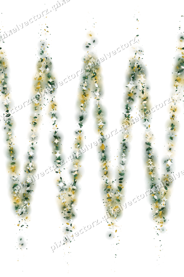 Seamless glitter wave of droplets on a transparent background