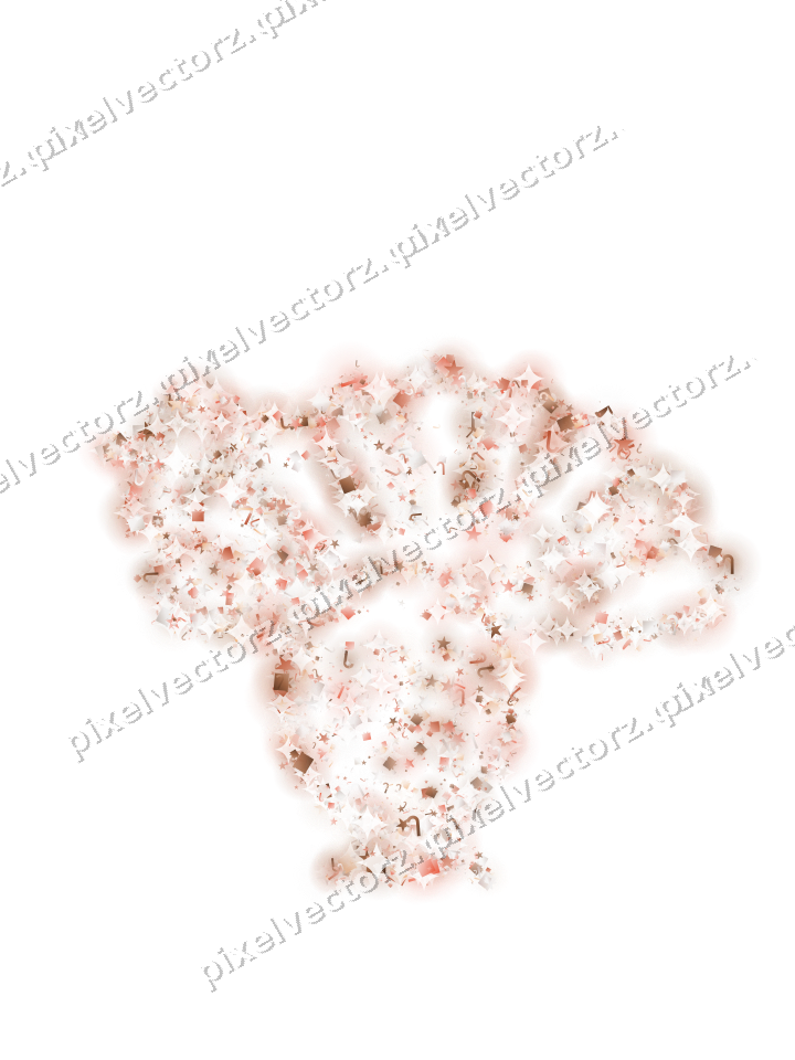 Seamless glitter turkey in orange and red on a transparent background