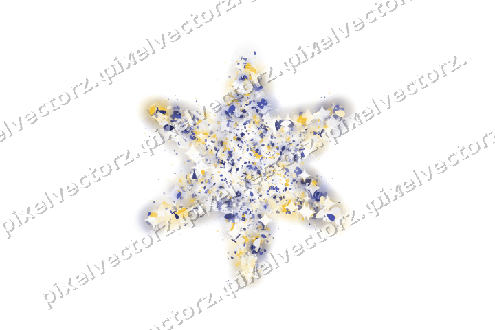 Seamless glitter star in dark blue on a transparent background