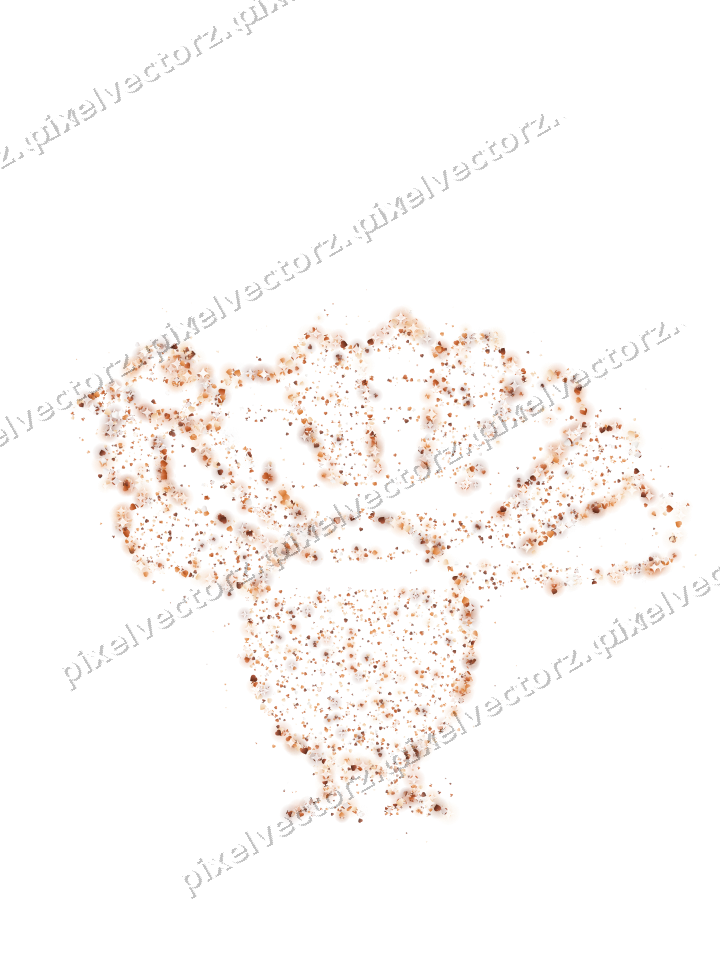 Seamless glitter turkey on a transparent background