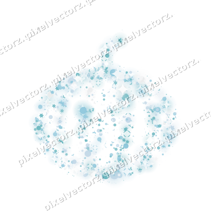 Seamless glitter pumpkin of stars and bats on a transparent background
