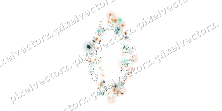 Seamless glitter lantern in orange on a transparent background