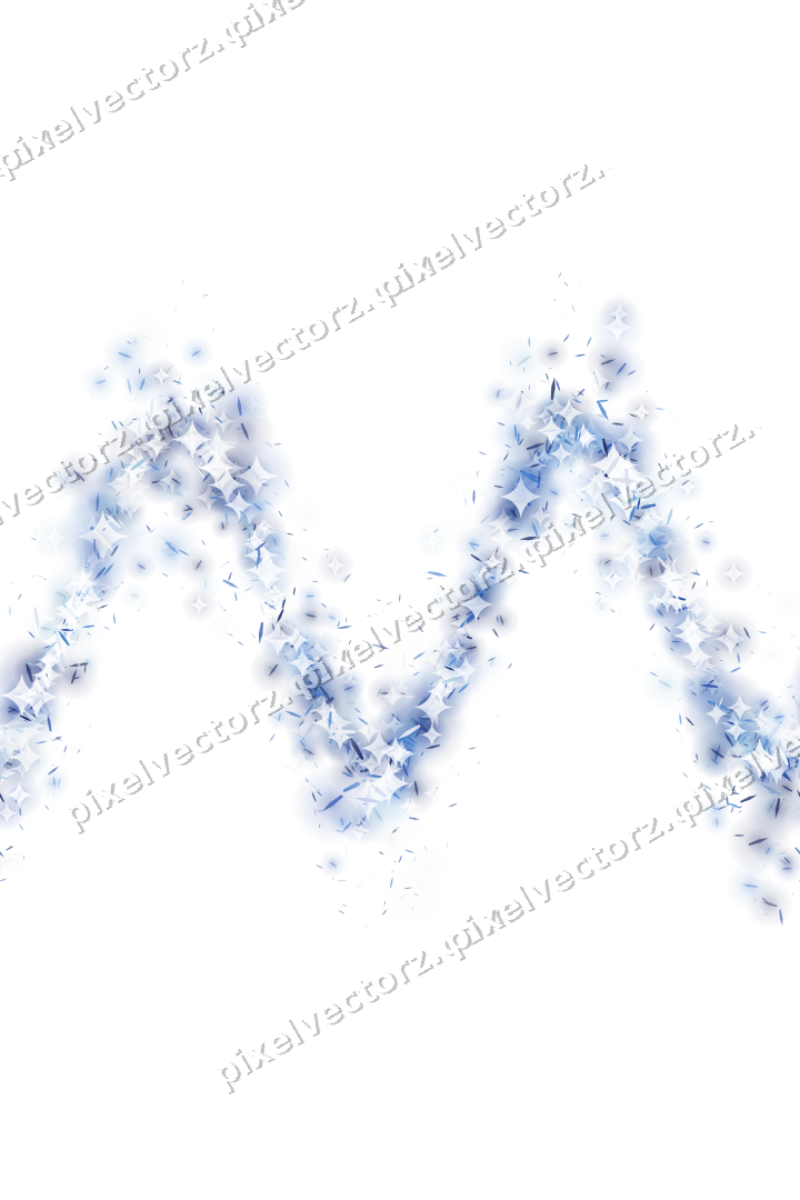 Nahtlose Glitzerwelle aus Splittern in Blau auf transparentem Grund