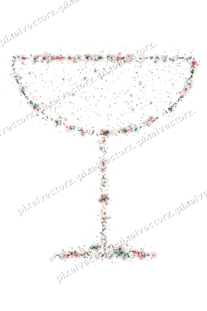 Seamless glitter champagne coupe on a transparent background