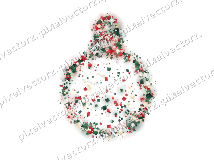 Seamless glitter bauble of gifts on a transparent background