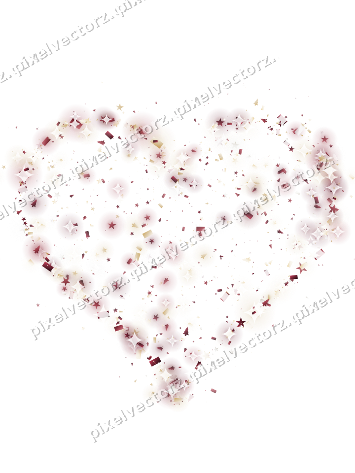 Seamless glitter heart in dark pink on a transparent background