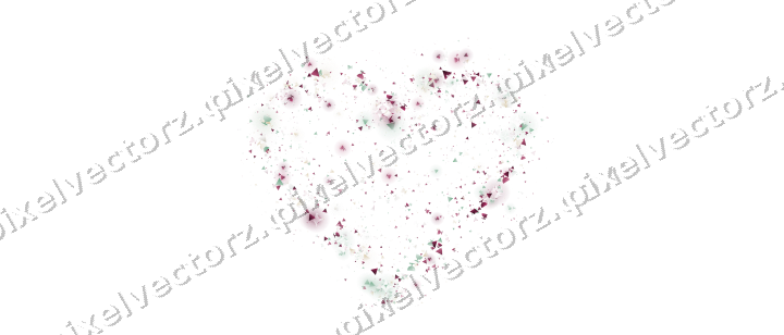 Seamless glitter heart in dark pink on a transparent background