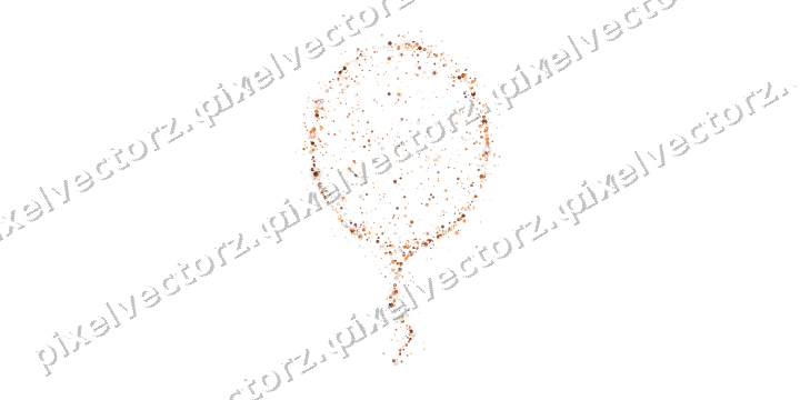 Seamless glitter balloon of dots on a transparent background