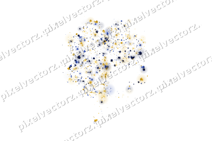 Seamless glitter four leaf clover in amber on a transparent background