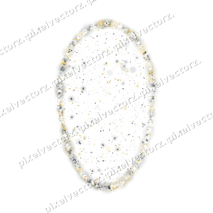 Seamless glitter easter egg of leaves on a transparent background