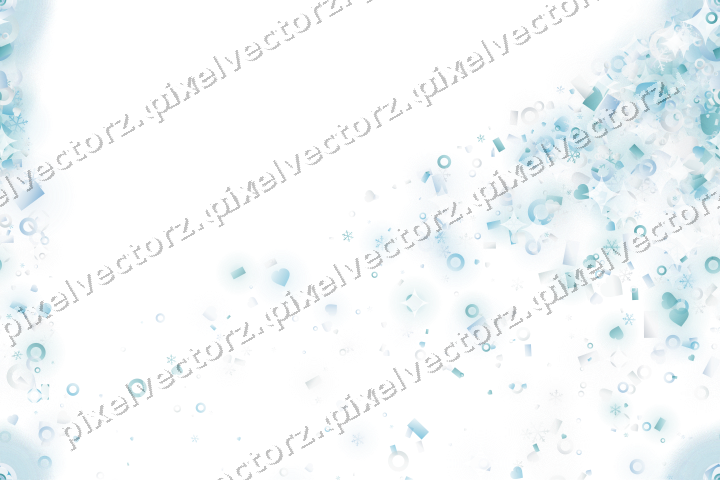 Nahtloser Glitzerfächer in Türkis auf transparentem Grund
