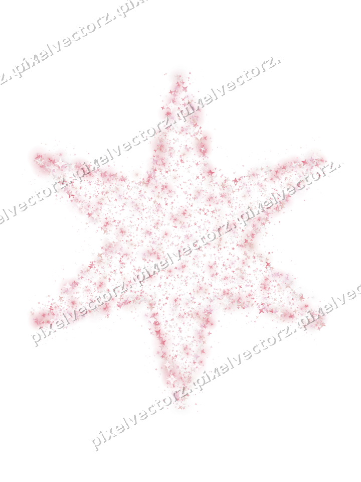 Seamless glitter star of stars on a transparent background