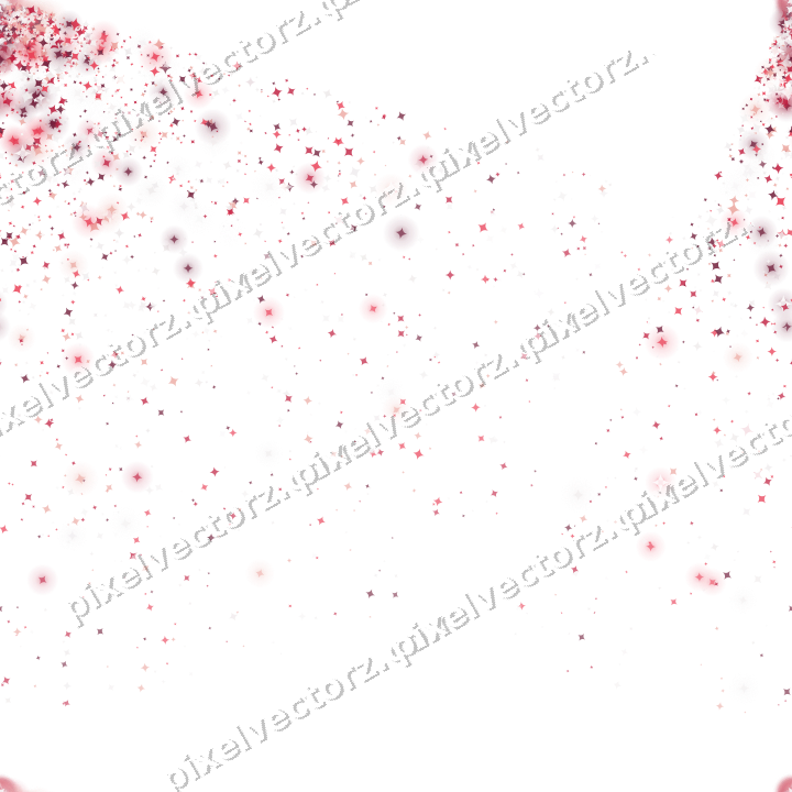 Nahtloser Glitzerfächer aus Funken in Rosa auf transparentem Grund