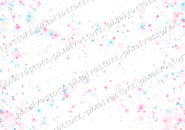 Seamless glitter wreath of stars in pink on a transparent background