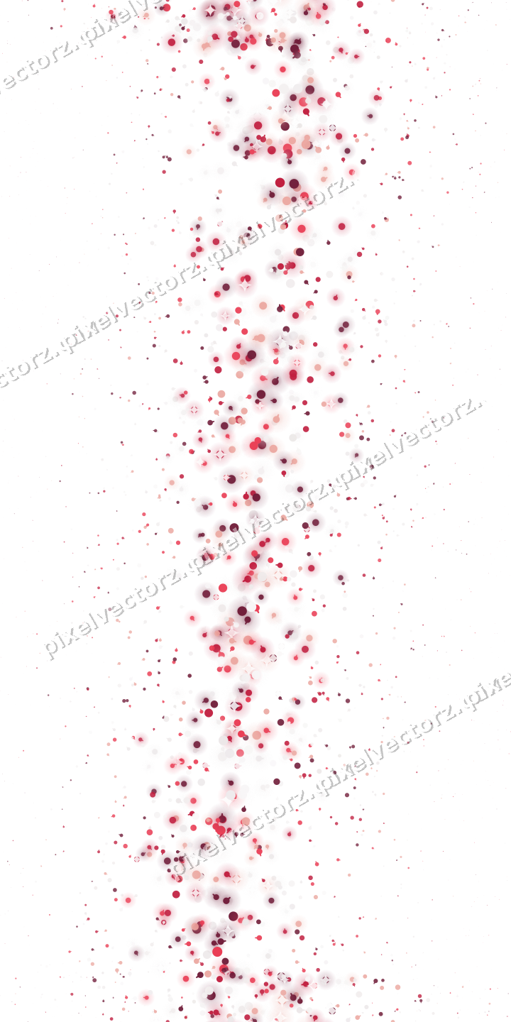 Seamless glitter band of baubles and dots on a transparent background