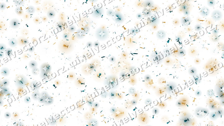 Seamless glitter scatter in amber on a transparent background