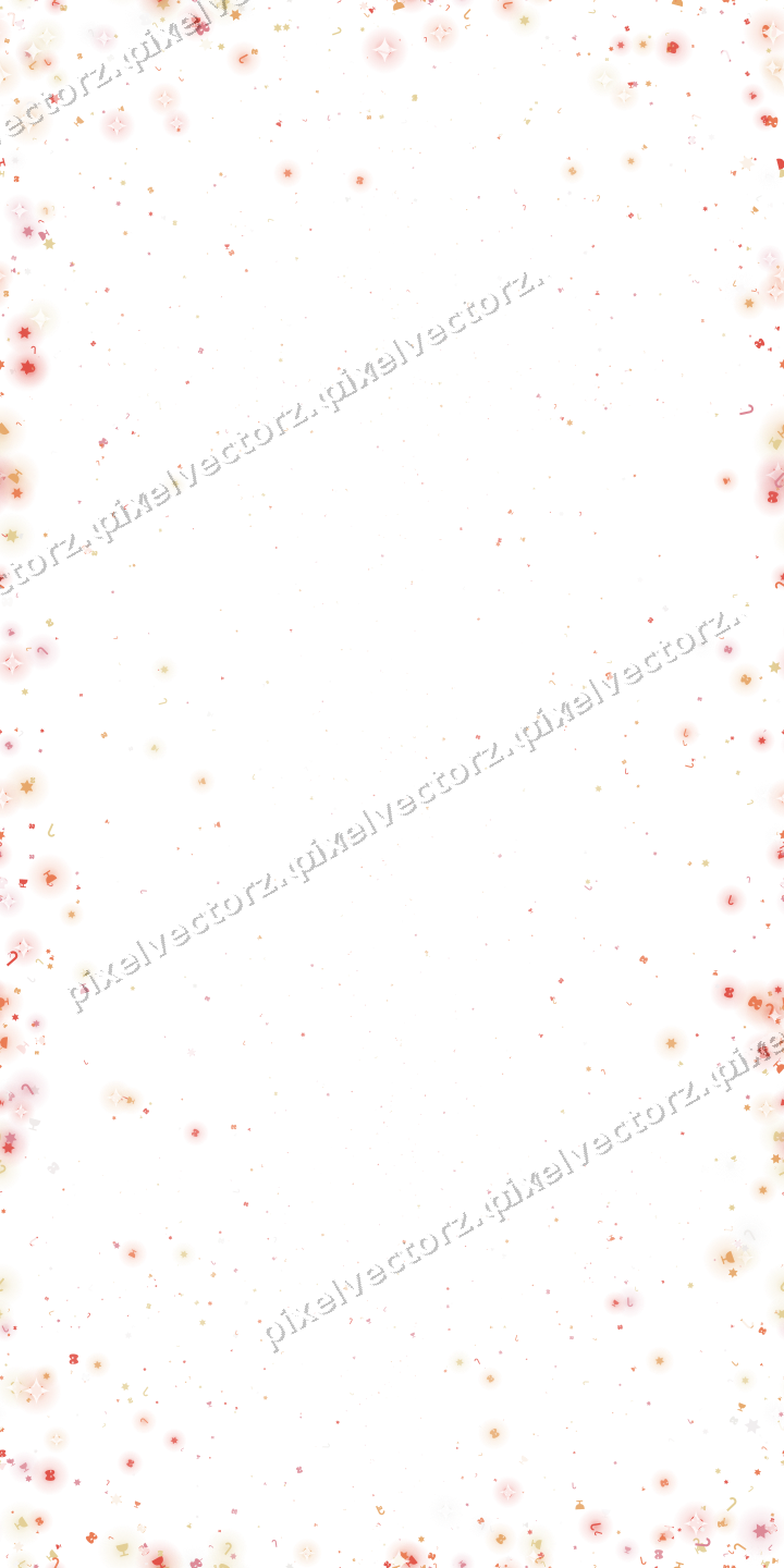 Seamless glitter vignette in red on a transparent background