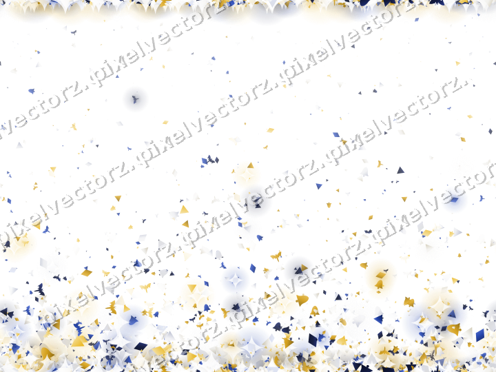 Seamless rising glitter of bells and bats on a transparent background