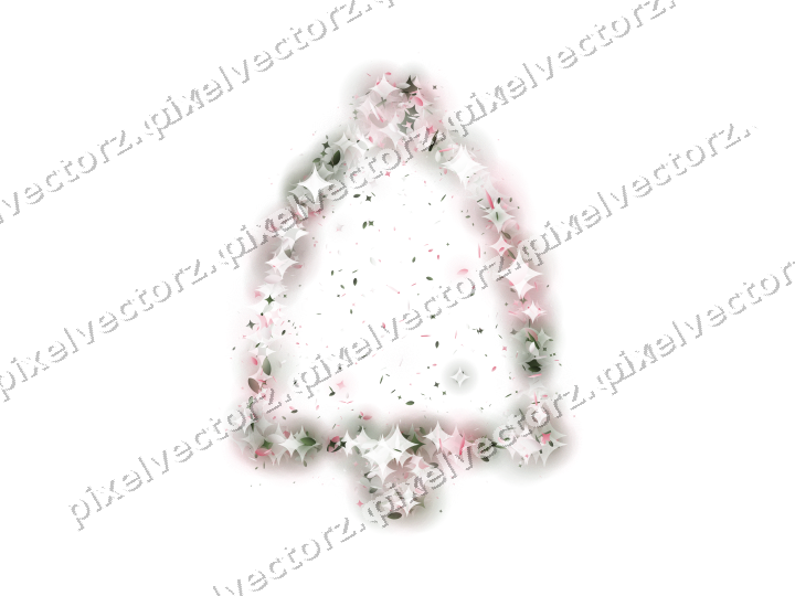 Seamless glitter bell in pink on a transparent background