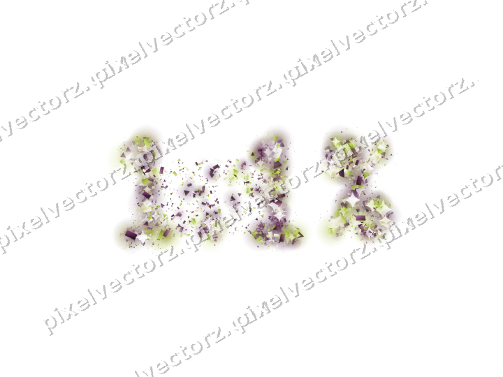 Seamless glitter number 1.1% on a transparent background