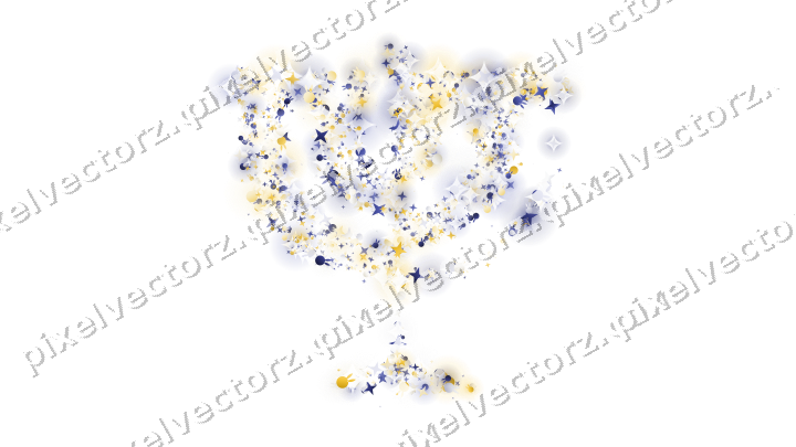 Seamless glitter menorah in dark blue on a transparent background