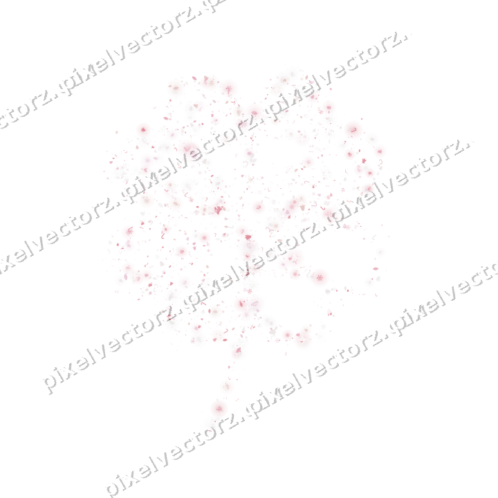 Seamless glitter clover leaf in pale pink on a transparent background