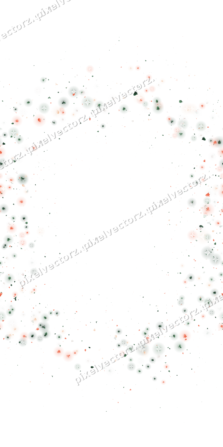 Seamless glitter wreath of bells and eggs on a transparent background