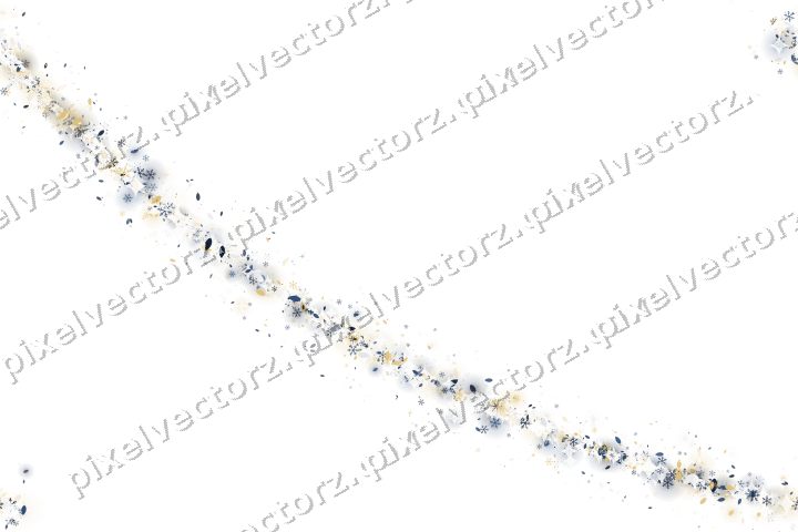 Seamless glitter arc in dark blue on a transparent background