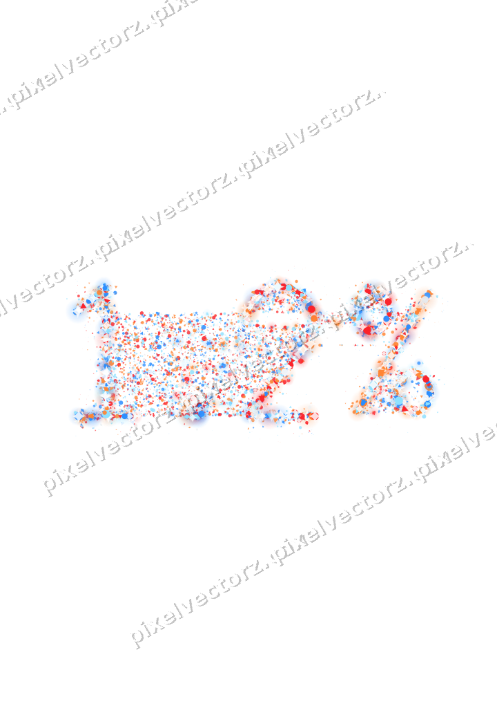 Seamless glitter number 1.2% in blue on a transparent background