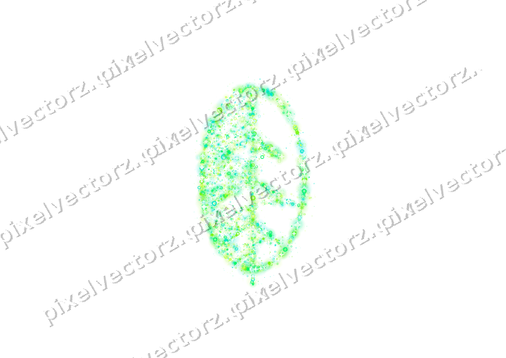 Seamless glitter leaf in green and lime on a transparent background