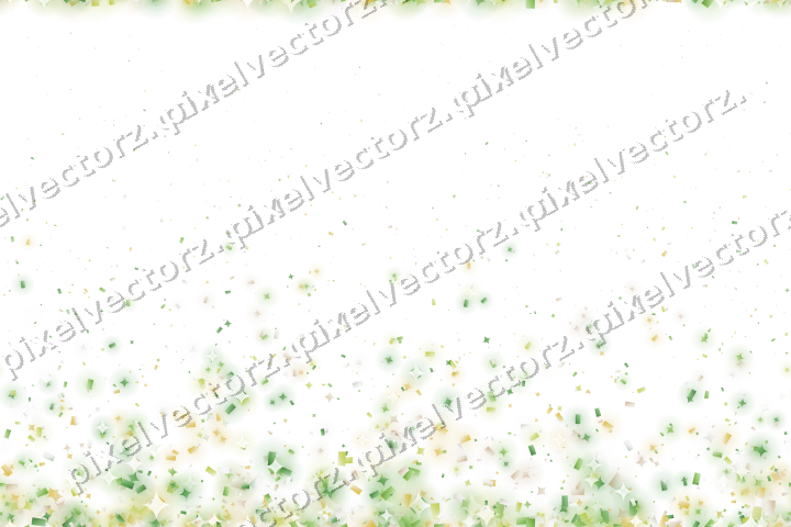Seamless rising glitter in lime and yellow on a transparent background