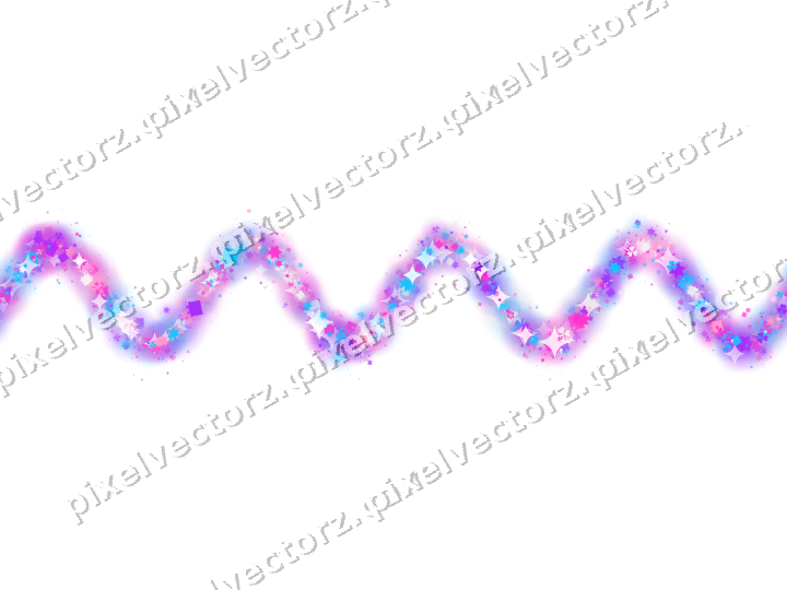 Seamless glitter wave of stars and gifts on a transparent background