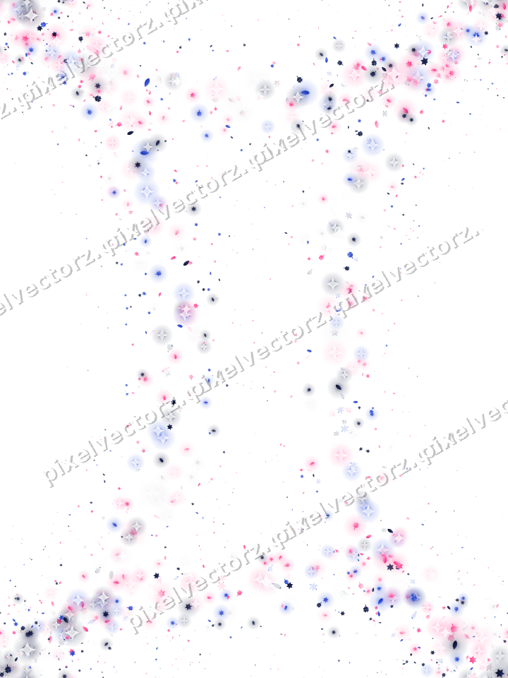 Seamless glitter wreath in pink and blue on a transparent background