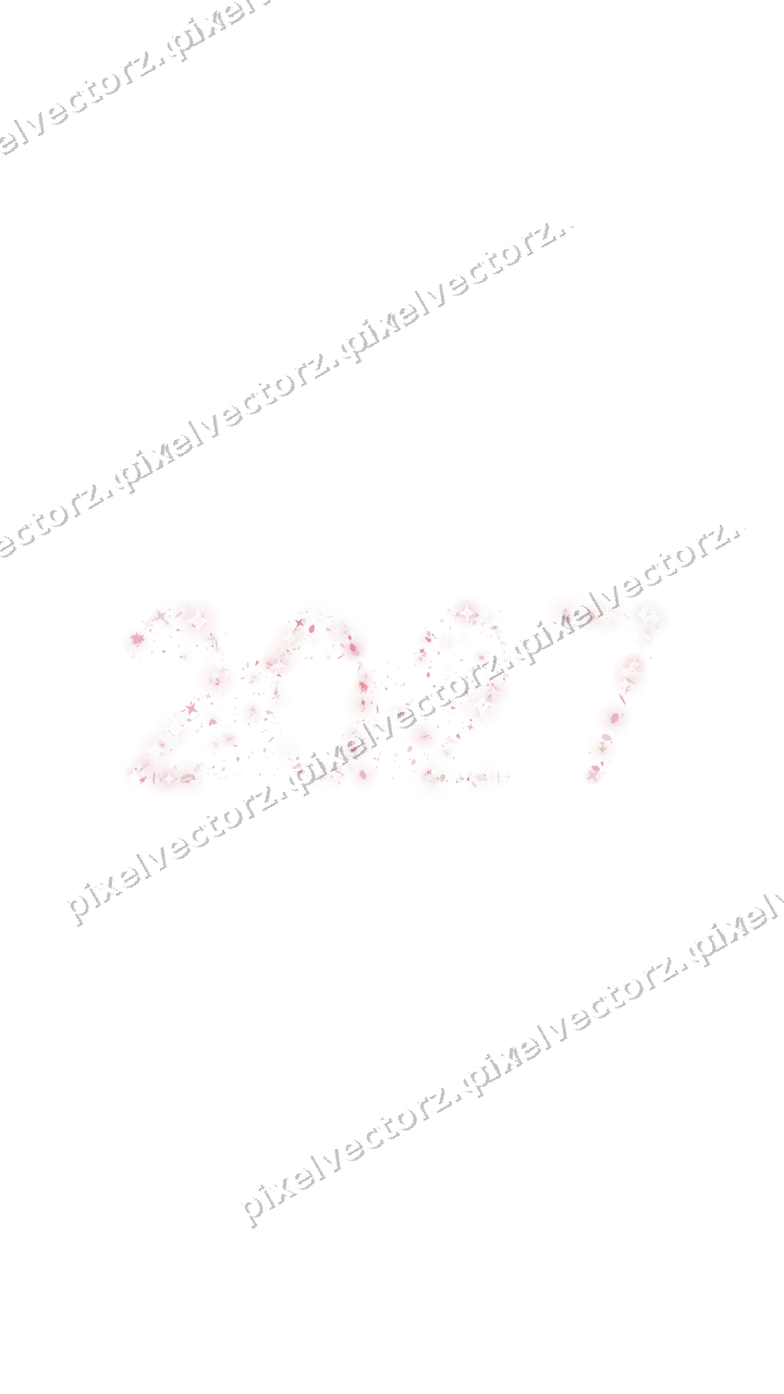 Seamless glitter number 2027 in pale pink on a transparent background