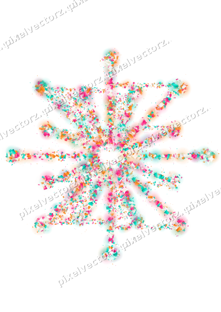 Seamless glitter firework in pink on a transparent background