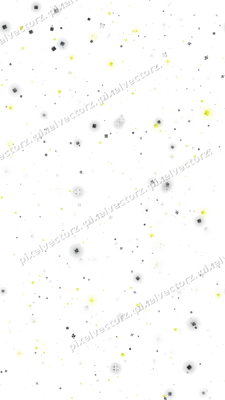 Seamless glitter scatter in yellow on a transparent background