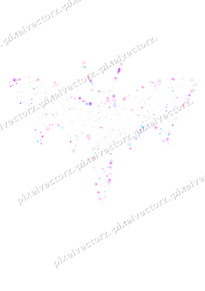 Seamless glitter bat of stars and sparkles on a transparent background
