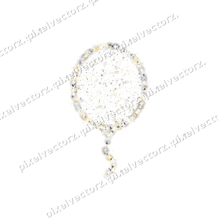 Seamless glitter balloon in amber and grey on a transparent background