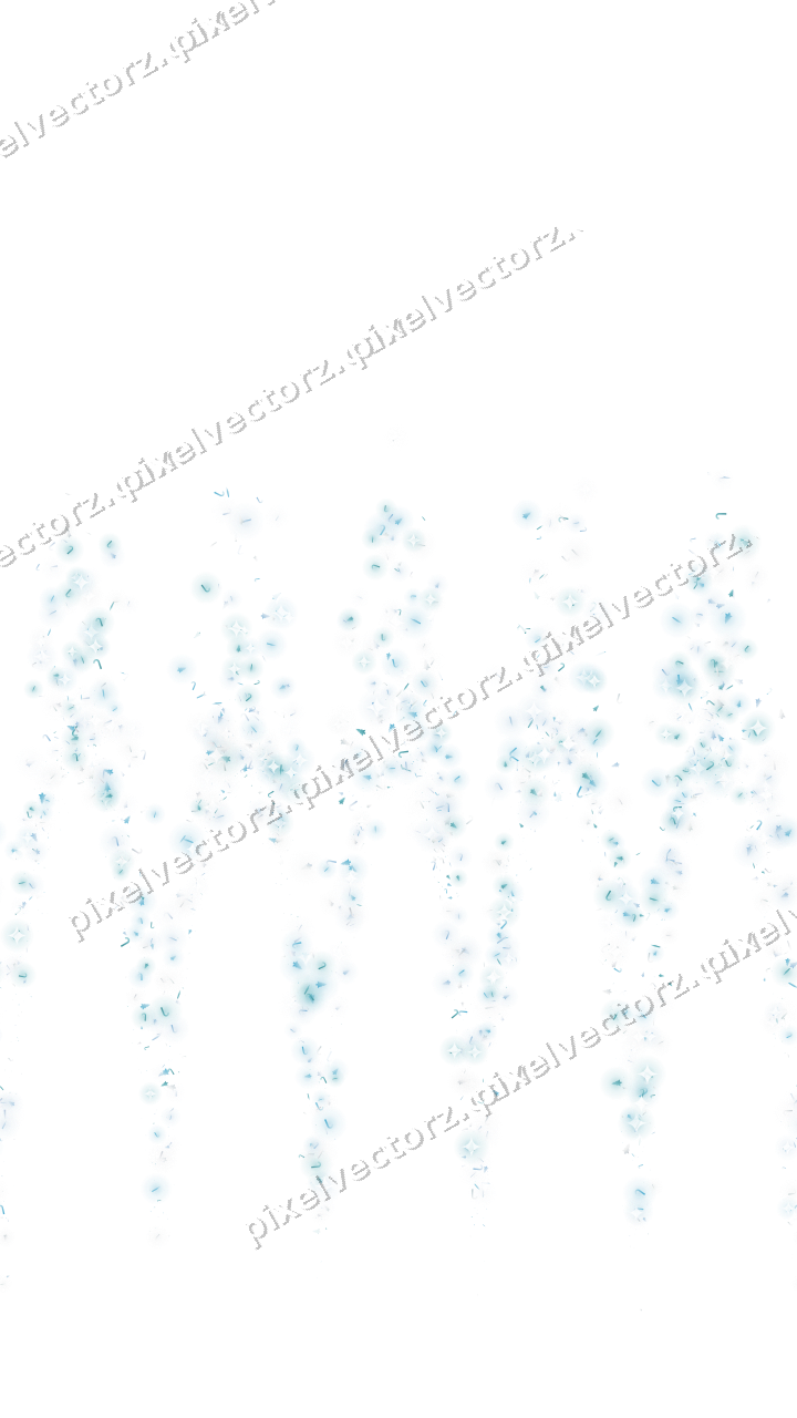 Seamless glitter garland in cyan on a transparent background