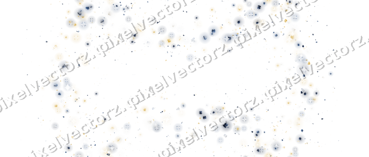 Seamless glitter wreath in dark blue on a transparent background
