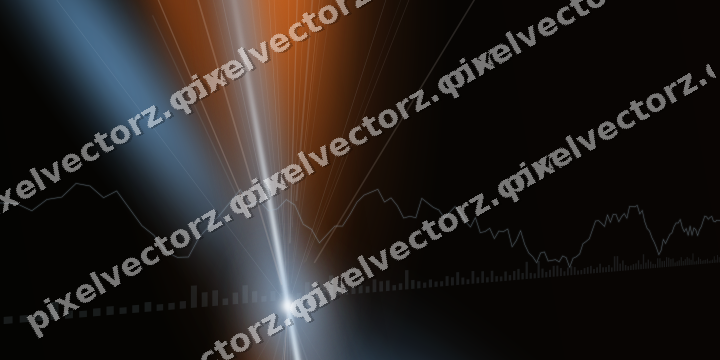 Leuchtender Neon Diagramm Hintergrund in Blau und Orange