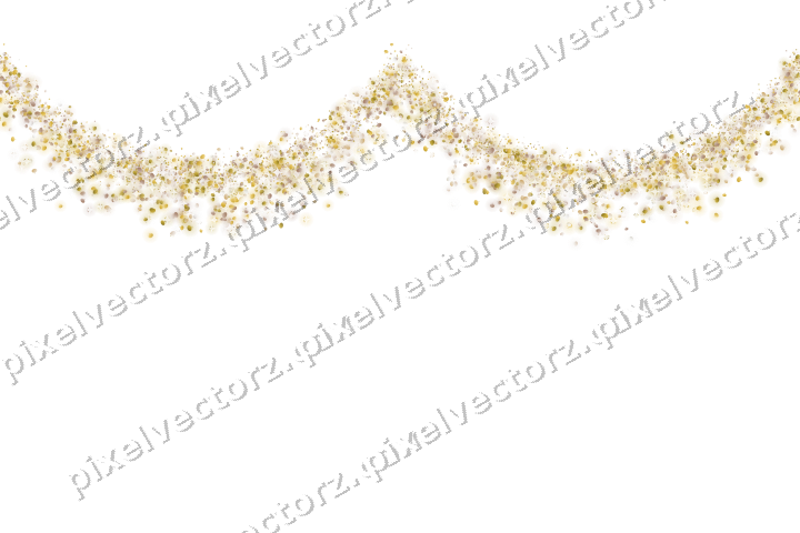 Seamless glitter garland of pumpkins on a transparent background