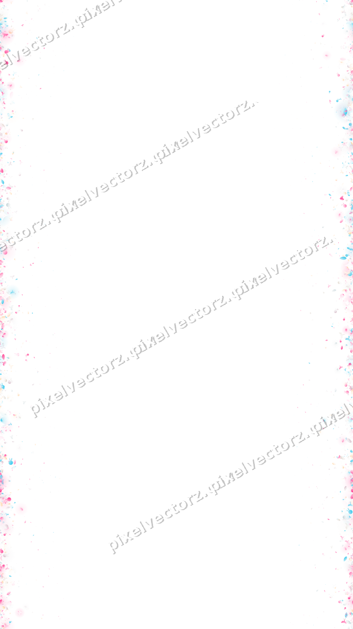 Seamless glitter border in pink and cyan on a transparent background